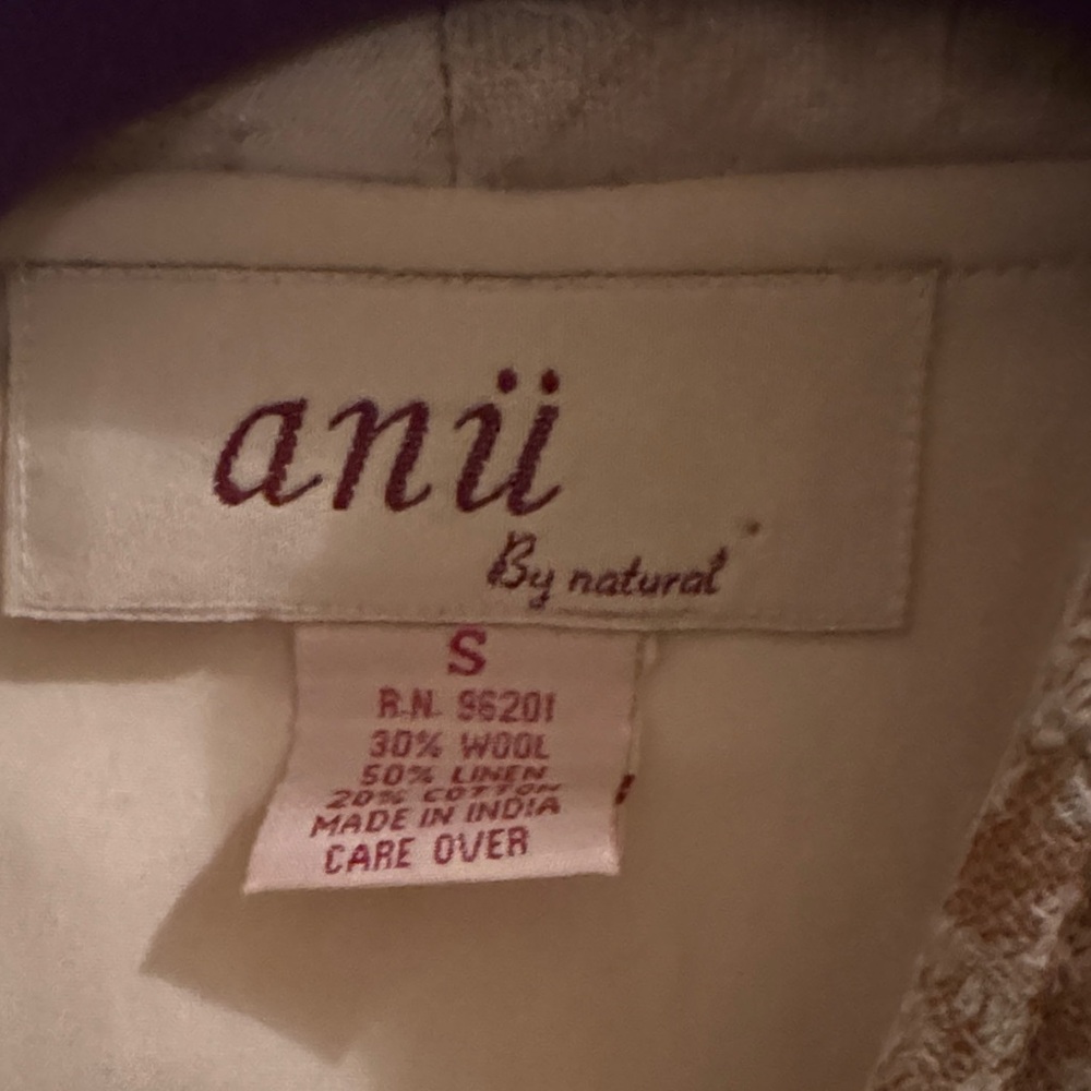 Cream and Brown Women's Long Jacket - Picture 4 of 4